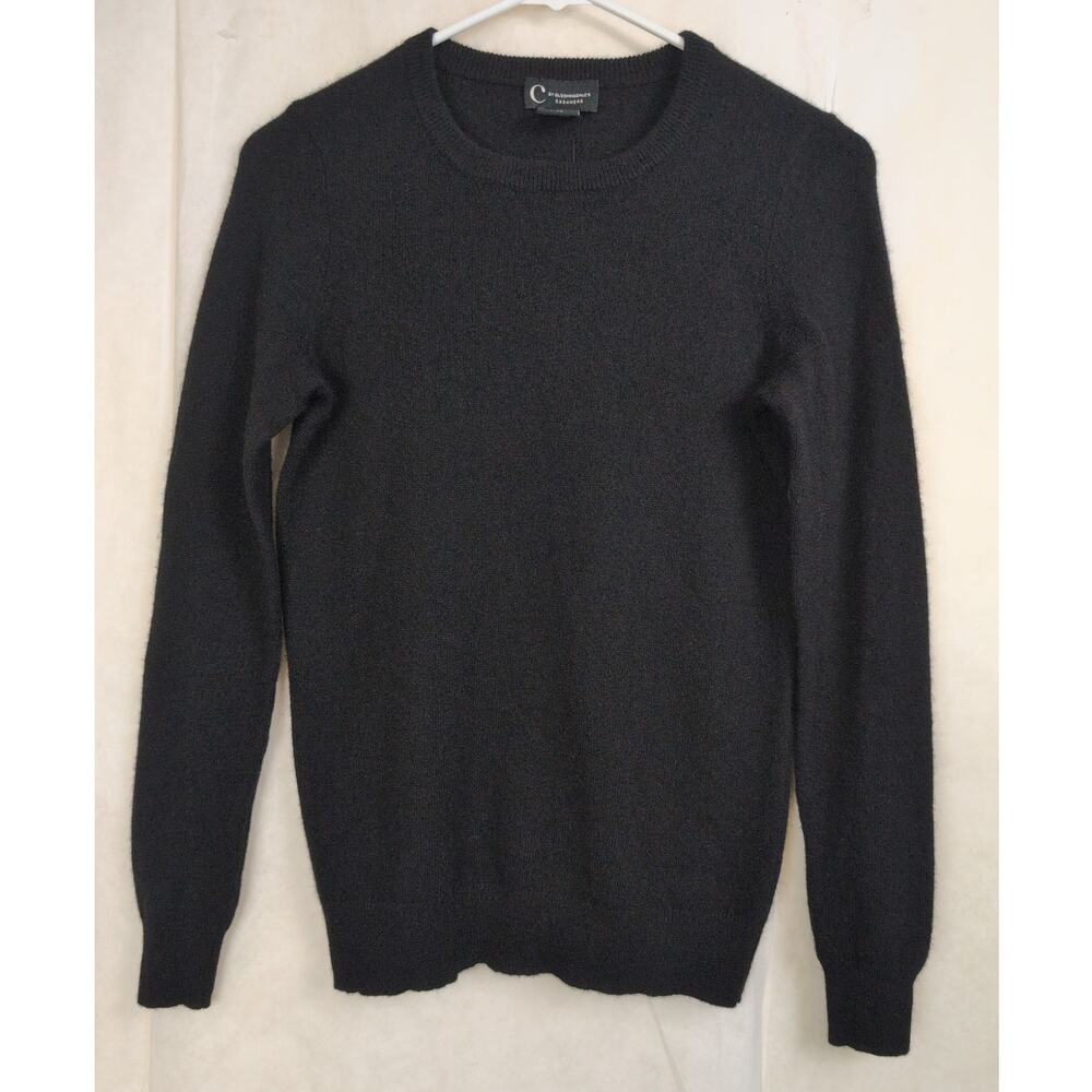 C by Bloomingdale's black cashmere sweater Size XS Luxe Minimal Quiet Luxury